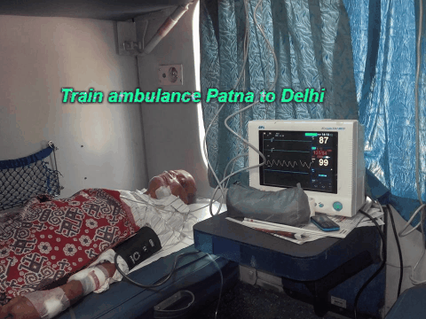 Train Ambulance Patna to Delhi