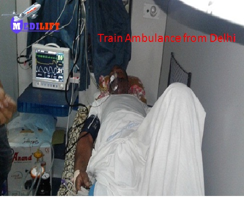 Train Ambulance from Delhi
